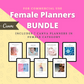BUNDLE of 7 Female Planners in Canva | Customizable | Editable Canva Templates | Commercial Use | Pregnancy Planners