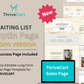 Waitlist in BOHO Sales Page Template in ThriveCart