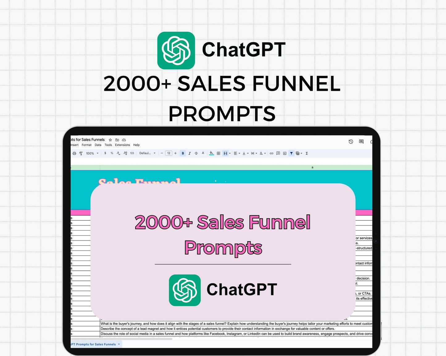 2000+ Chat GPT Prompts for Sales Funnels