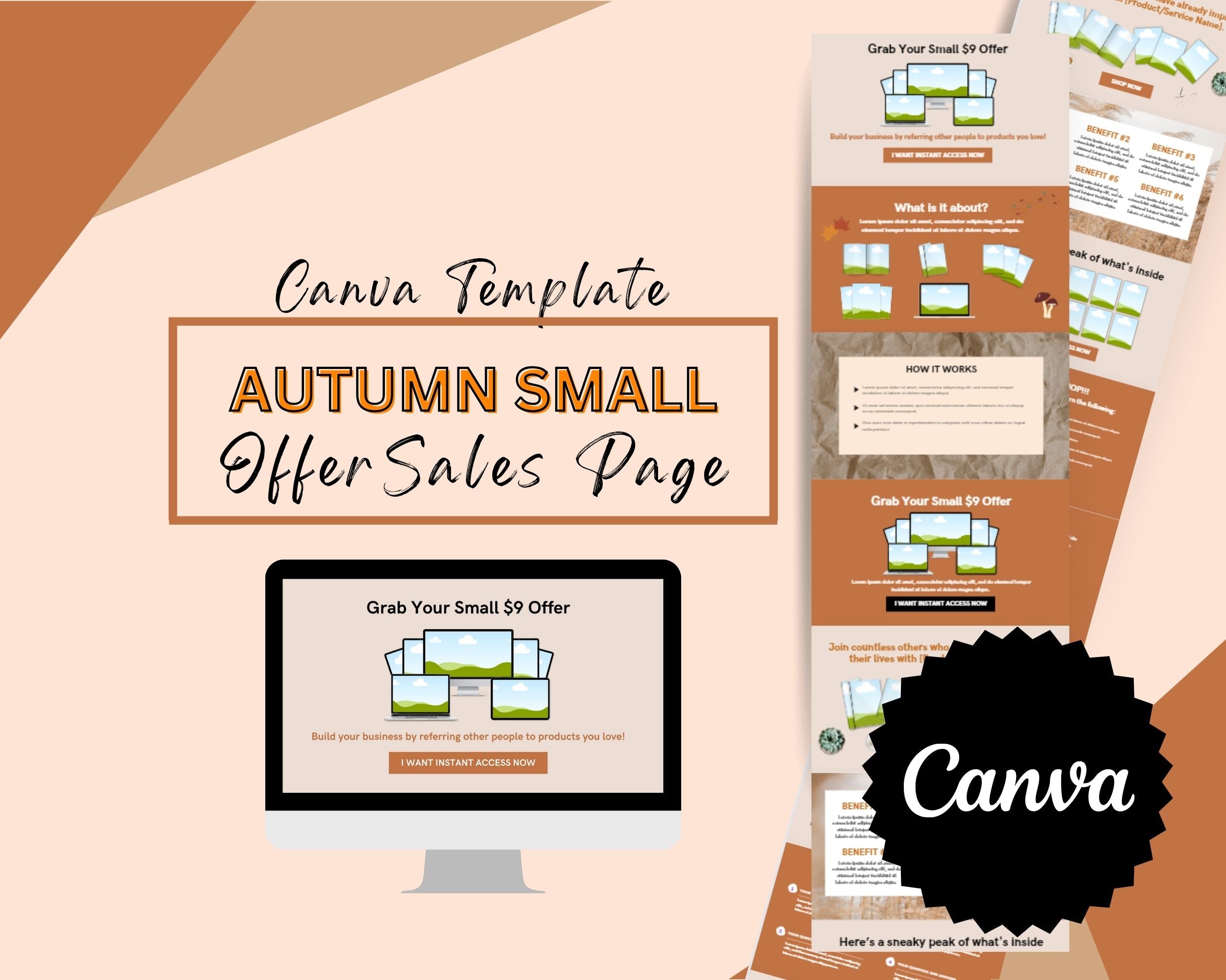 Autumn Small Offer Sales Page Template