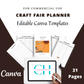 Editable Craft Fair Planner in Canva | Canva Template Pack | Commercial Use