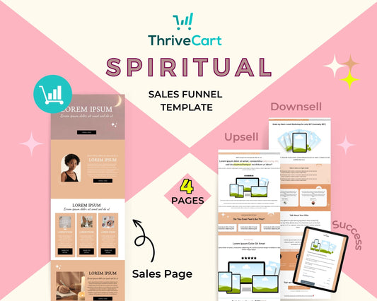 Spiritual ThriveCart 4-Page Sales Funnel Template
