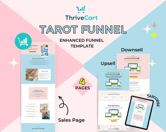 Tarot Enhanced ThriveCart 4-Page Sales Funnel Template