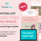 Waitlist in Pink Sales Page Template in ThriveCart