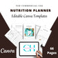 Nutrition Planner in Canva | Canva Template Pack | Nutrition Journal Template | Commercial Use