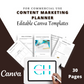 Editable Content Planner in Canva | Canva Template Pack | Content Marketing Planner Canva | Commercial Use