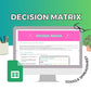 Decision Matrix Google Spreadsheet | Simple Decision Matrix Google Sheets