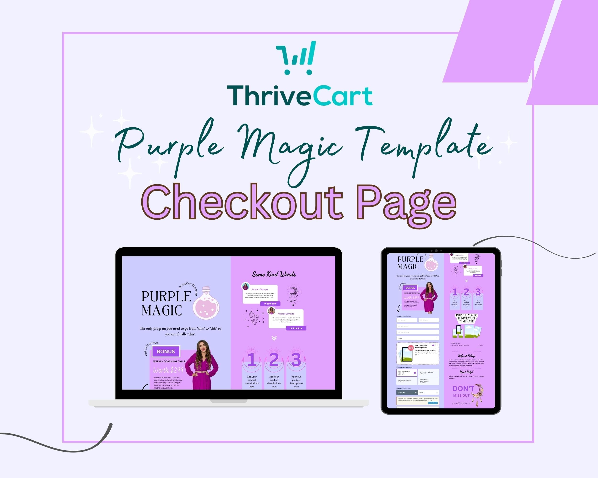 Purple Magic ThriveCart Checkout Template