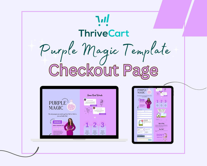 Purple Magic ThriveCart Checkout Template Purple Magic ThriveCart Checkout Template