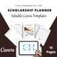 Editable Scholarship Planner in Canva | Commercial Use