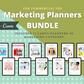BUNDLE of 11 Marketing Planners in Canva | Customizable | Editable | Commercial Use | Marketing Templates