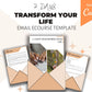 Editable 5 Steps Transform Your Life Emails | Rebrandable Newsletter Template
