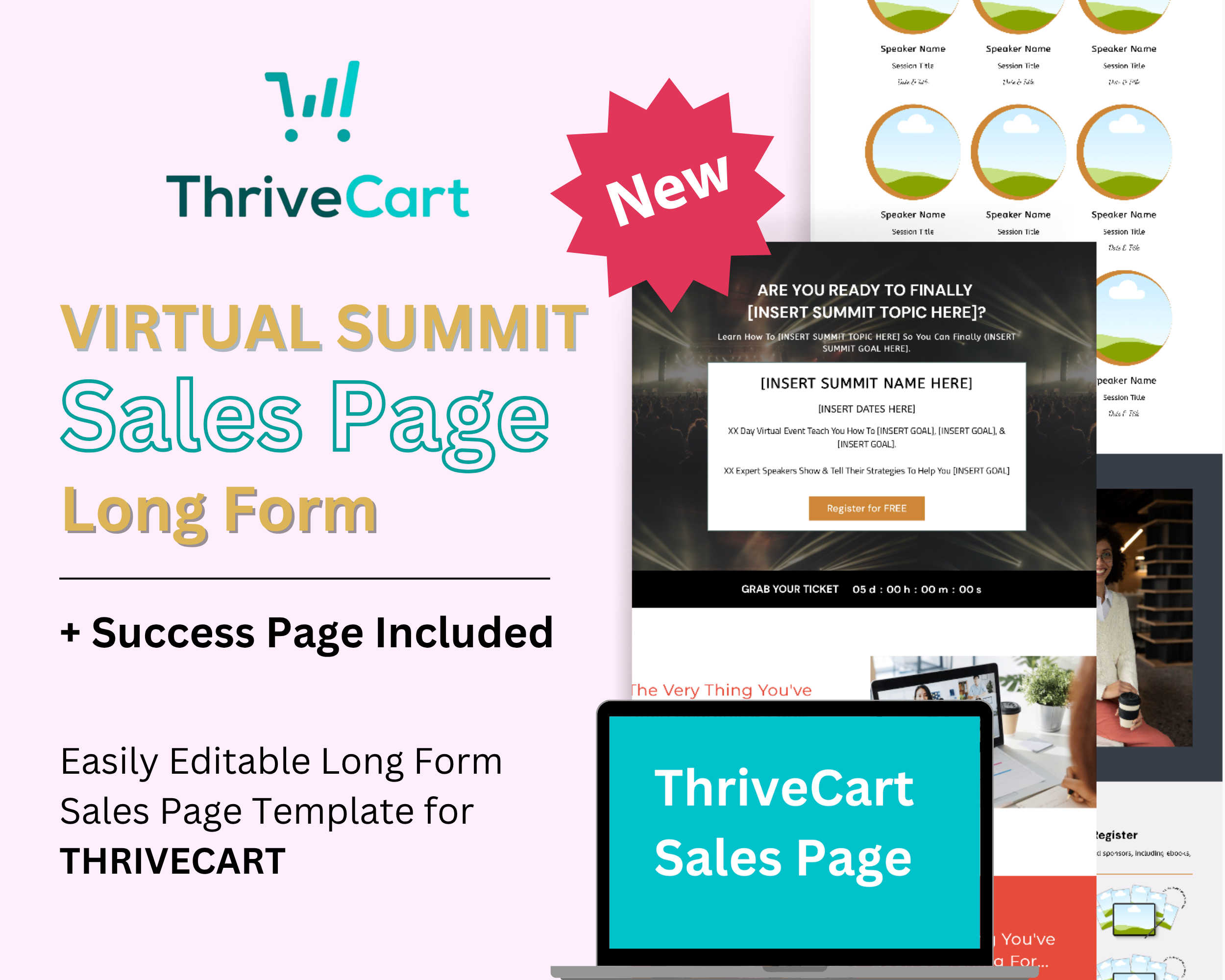 Virtual Summit Sales Page Template in ThriveCart