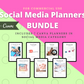 BUNDLE of 7 Social Media Planners in Canva | Customizable | Editable Canva Templates | Commercial Use | Social Media Templates