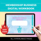 Membership Business Digital Workbook | Hyperlinked PDF | Suitable with Goodness & Notability