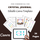 Editable Crystal Planner in Canva | Commercial Use