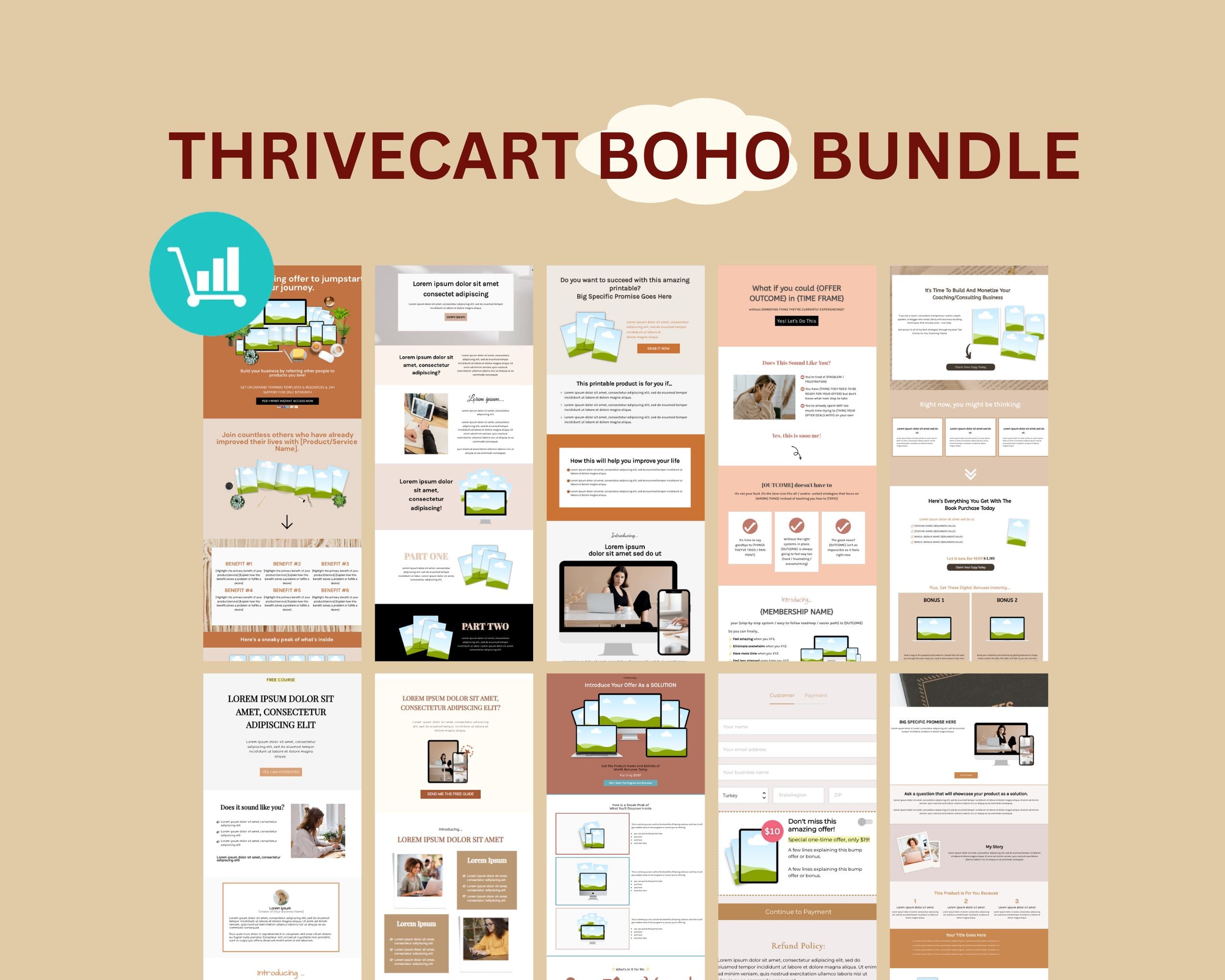 ThriveCart Boho Bundle Templates