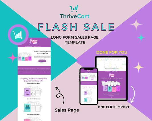 Flash Sale Printable Sales Page Template in ThriveCart
