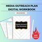 Media Outreach Plan Digital Workbook | Hyperlinked PDF | Suitable with Goodness & Notability