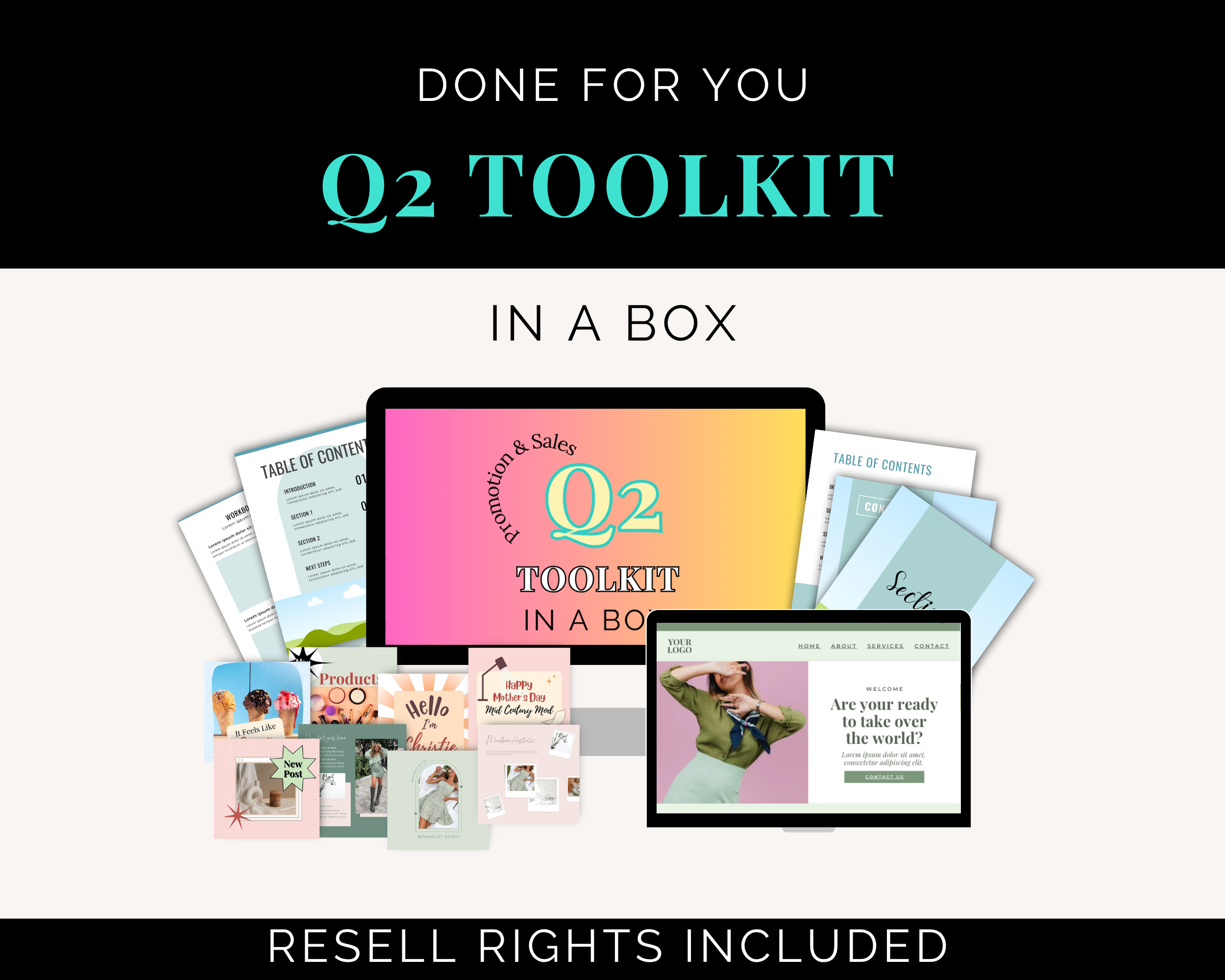 The Q2 Toolkit in a Box | Themed Marketing Promo Boxes