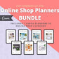 BUNDLE of 7 Online Shop Planners in Canva | Customizable | Editable Planners | Commercial Use | eCommerce Templates