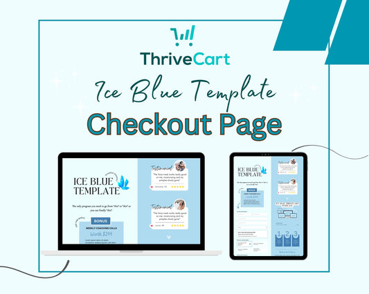 Ice Blue ThriveCart Checkout Template