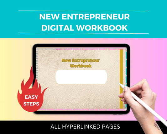 New Entrepreneur Digital Workbook | Hyperlinked PDF | Suitable with Goodness & Notability
