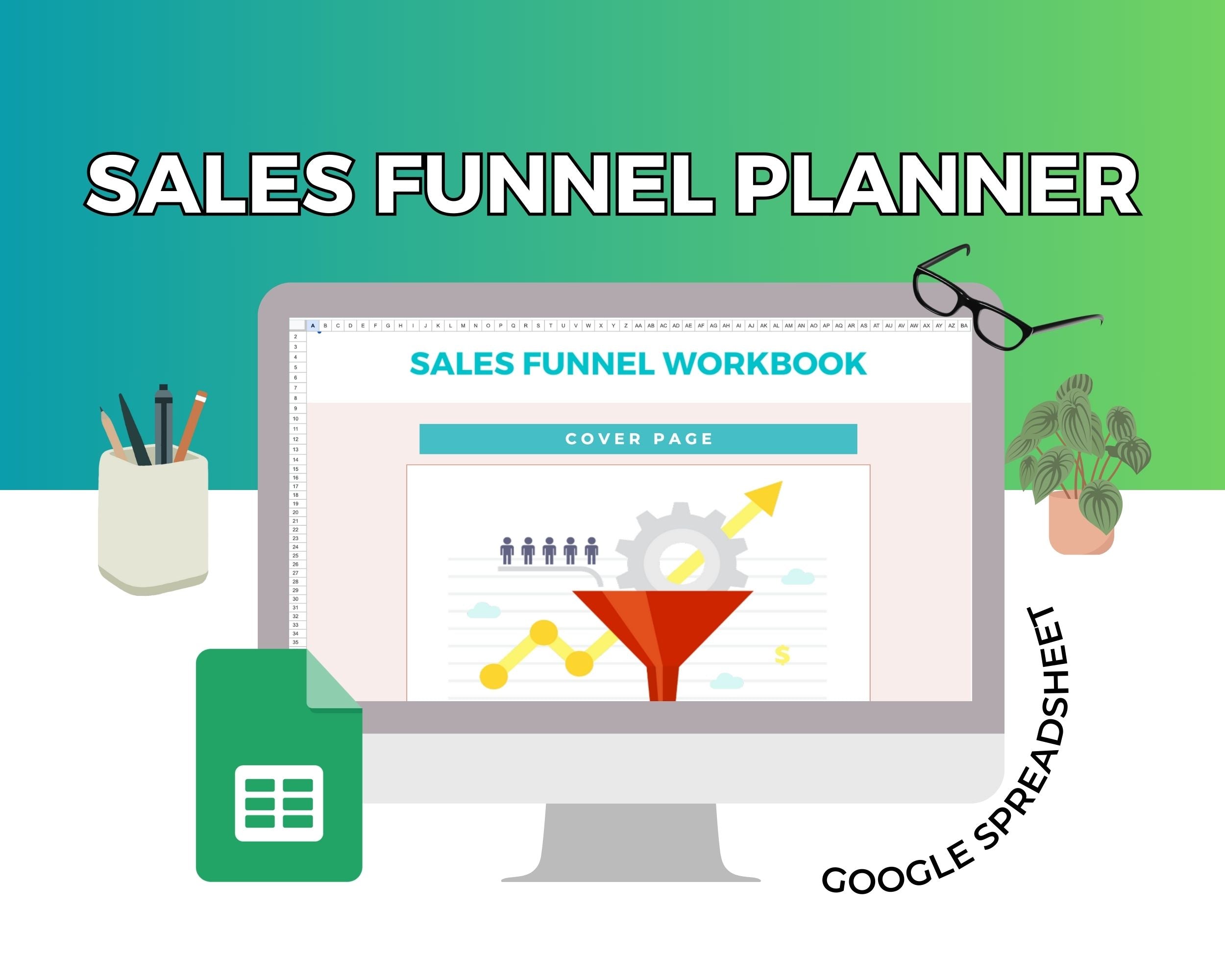 Sales Funnel Planner Google Spreadsheet | Simple Sales Funnel Google Sheets