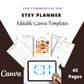 Editable Etsy Shop Planner Templates in Canva | Commercial Use