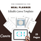 Editable Meal Planner in Canva | Commercial Use