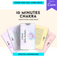 10 Minute Chakra Meditation Card Deck | Editable 16 Card Deck in Canva | Commercial Use