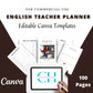 English Teacher Planner Templates in Canva | Canva Template Pack | Teacher Planner Templates | Commercial Use