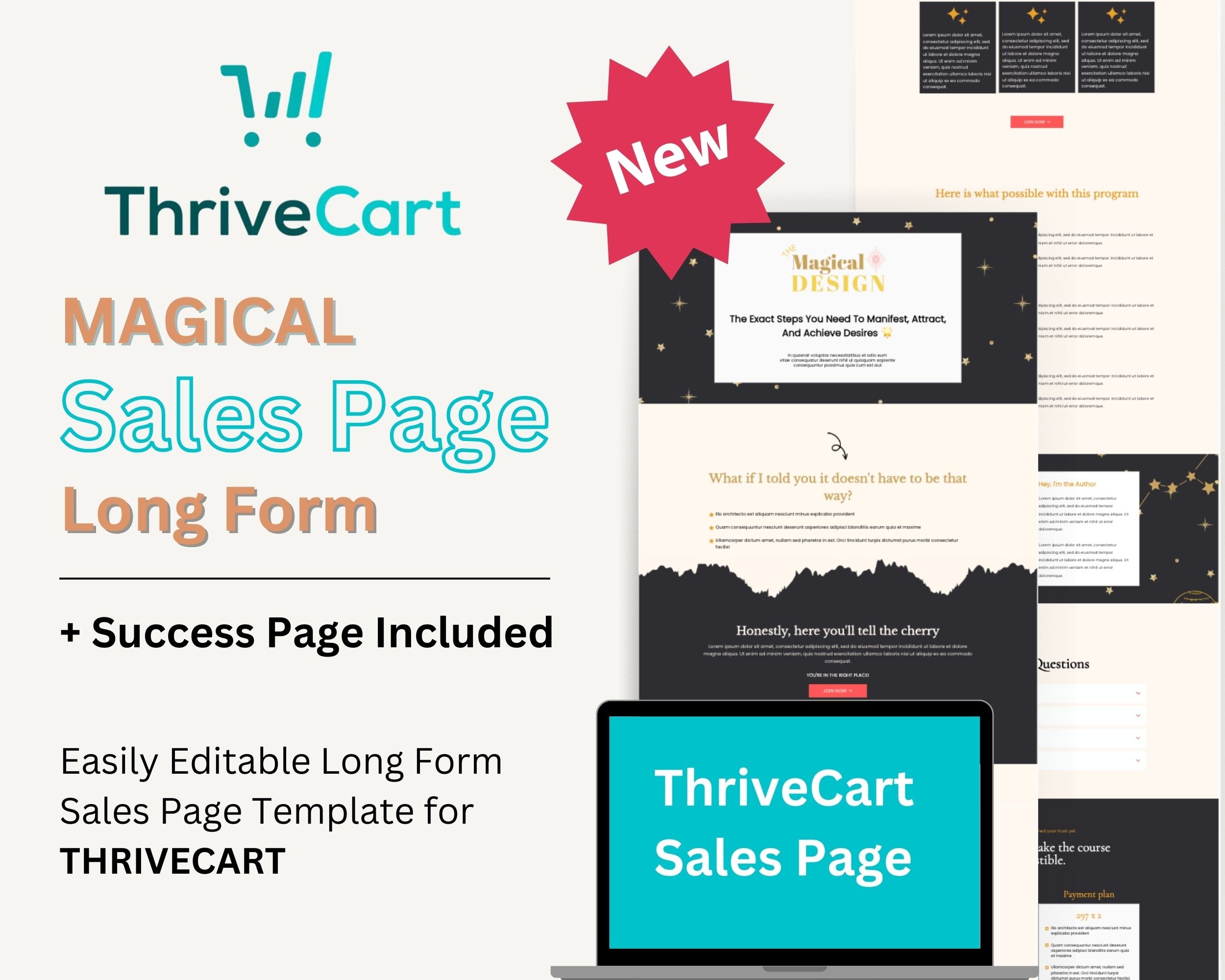 Magical Sales Page Template in ThriveCart