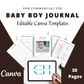 Editable Baby Boy Planner Templates in Canva | Commercial Use