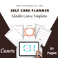 Editable Self Care Planner in Canva | Commercial Use