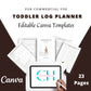 Editable Toddler Log Planner in Canva | Canva Template Pack | Commercial Use