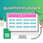 3-Months Quarter Planner Google Spreadsheet | Simple Tasks Planner | Goals Planner