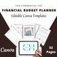 Financial Budget Planner | Done For You Planner Canva Templates PLR Digital Download | Commercial Use