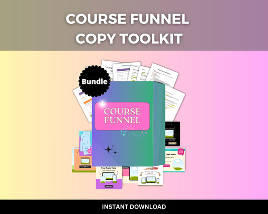 Course Funnel Toolkit | Course Funnel Copy Action Kit | Course Creator Tools