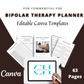 Editable Bipolar Therapy Planner in Canva | Commercial Use