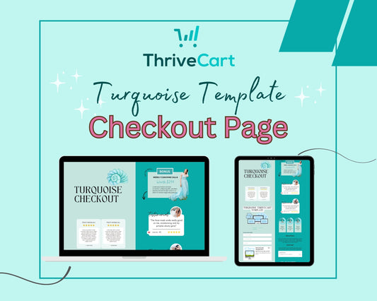 Turquoise Checkout Page ThriveCart Template