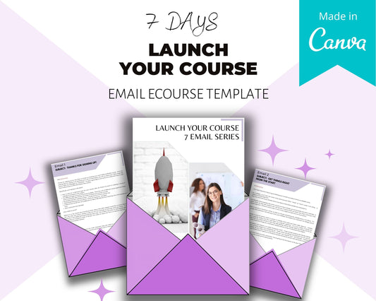 Launch Your Course Emails | Done-for-You eCourse | Rebrandable Newsletter