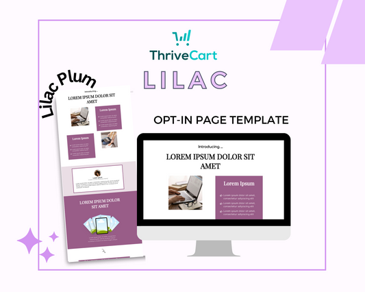 Lilac ThriveCart Opt-In Page Template