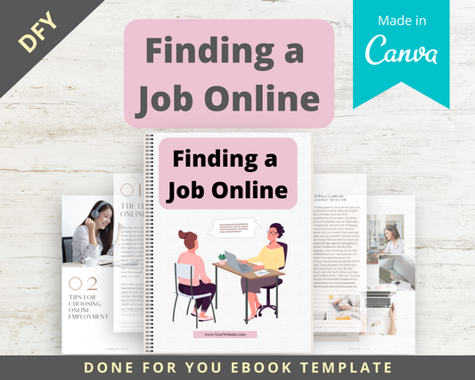 Editable Finding a Job Online | Done-for-You Ebook in Canva
