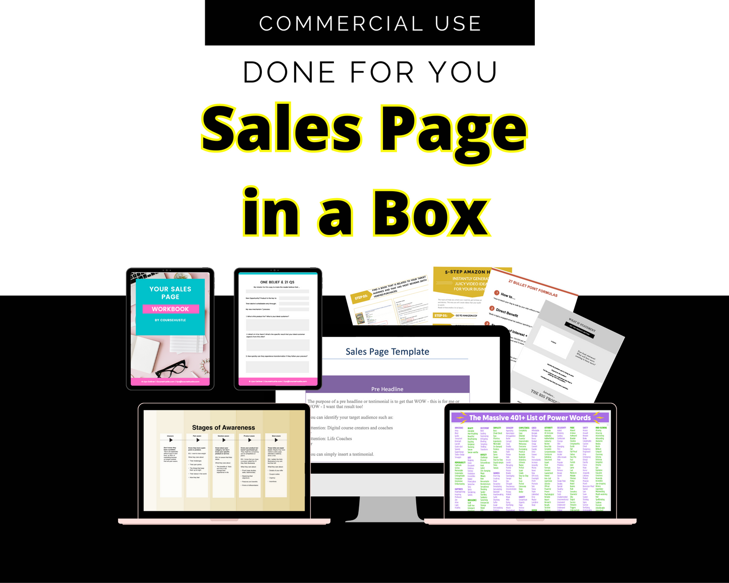 Sales Page in a Box | Landing Page Template | Sales Page Template | Lead Capture Page