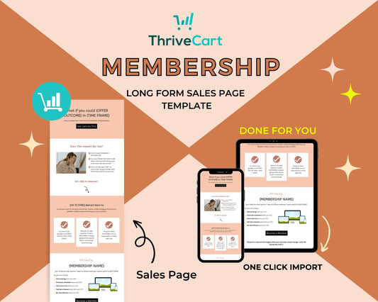 Membership Sales Page Template in ThriveCart