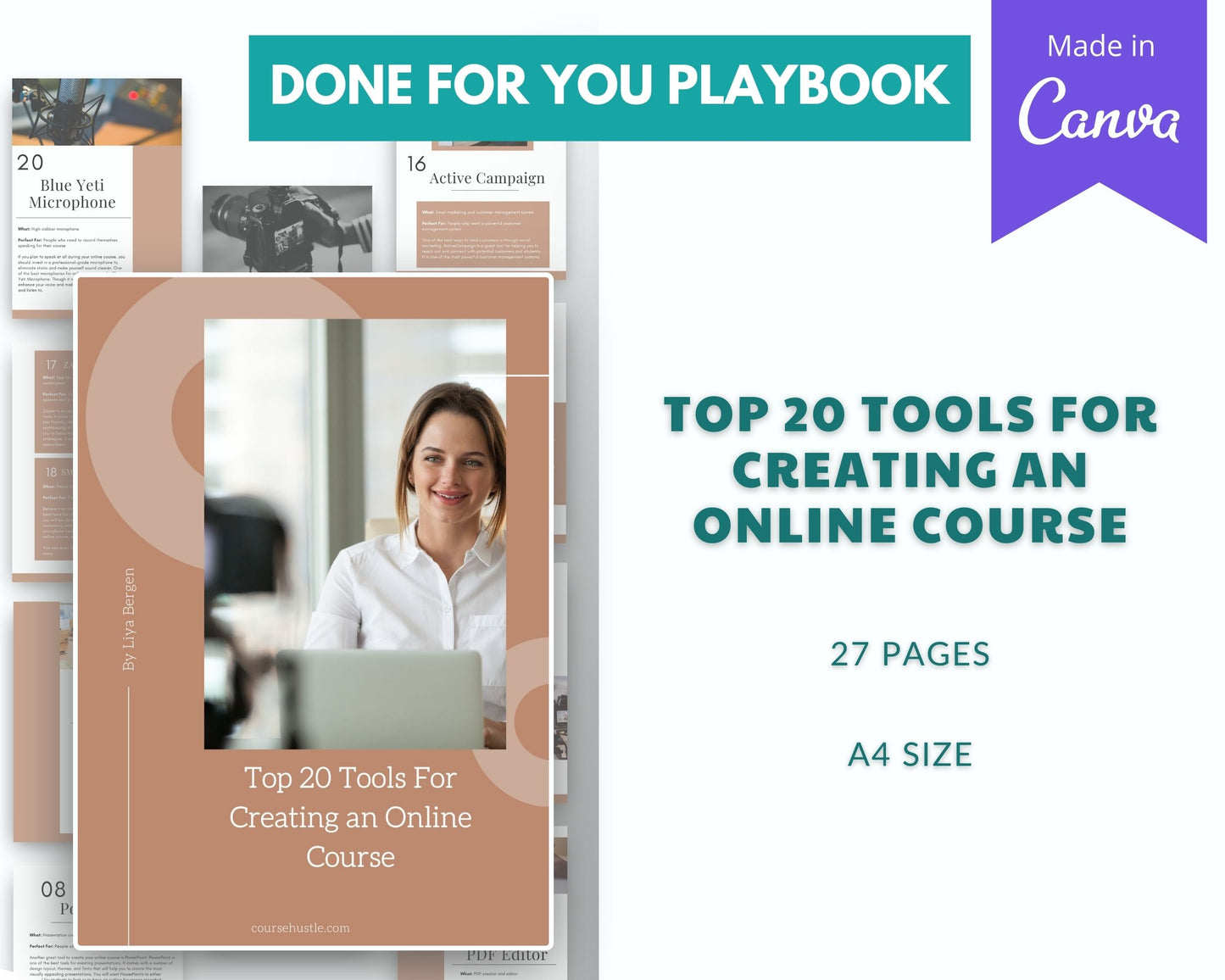 Done-for-You 20 Tools to Craft an Online Course Playbook