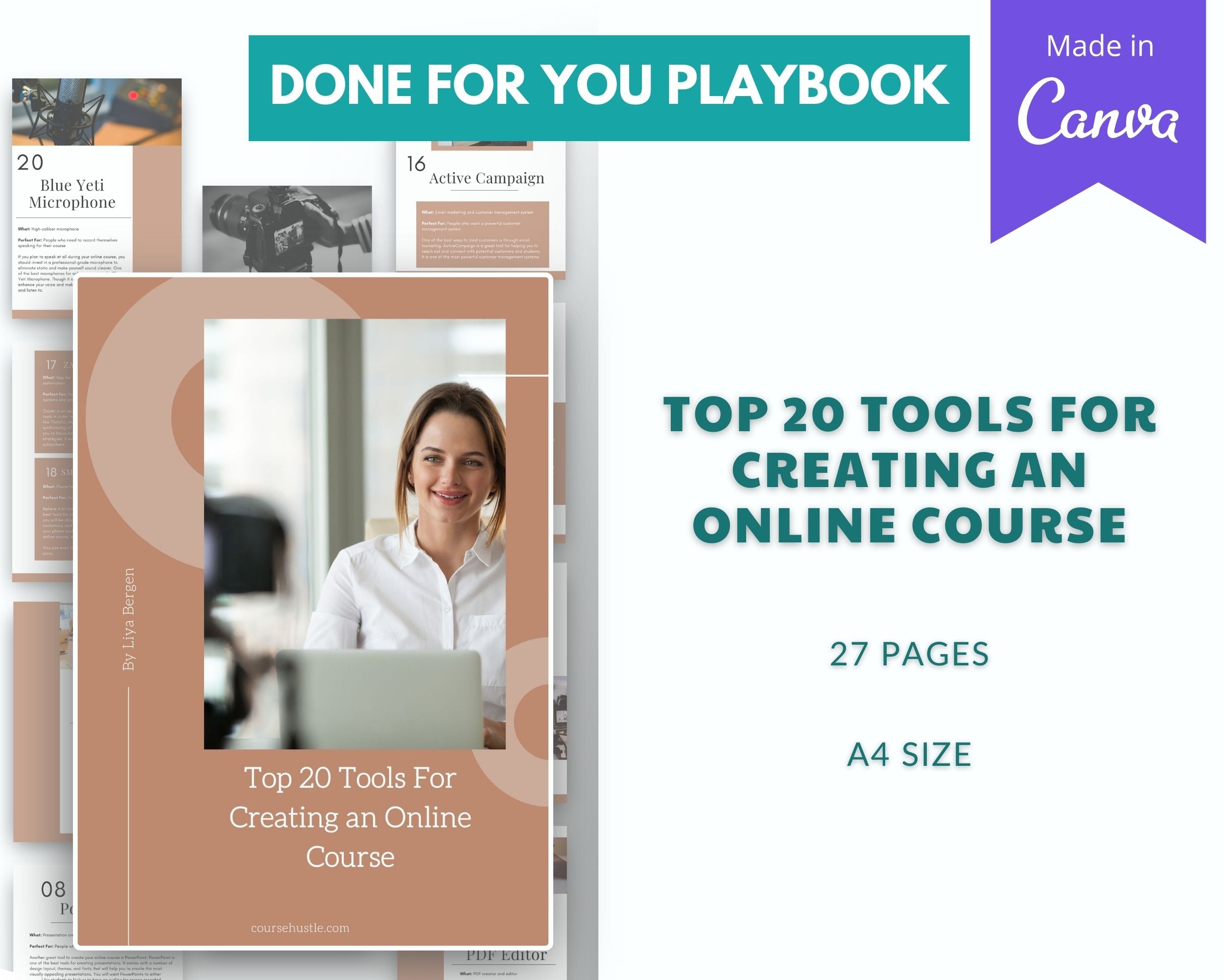 Done-for-You 20 Tools to Craft an Online Course Playbook