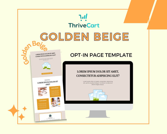 Golden Beige ThriveCart Opt-In Page Template