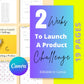 2 Weeks Launch a Product Challenge | Editable Canva Template A4 Size